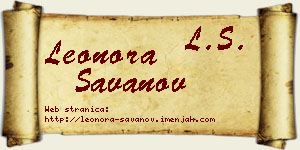 Leonora Savanov vizit kartica